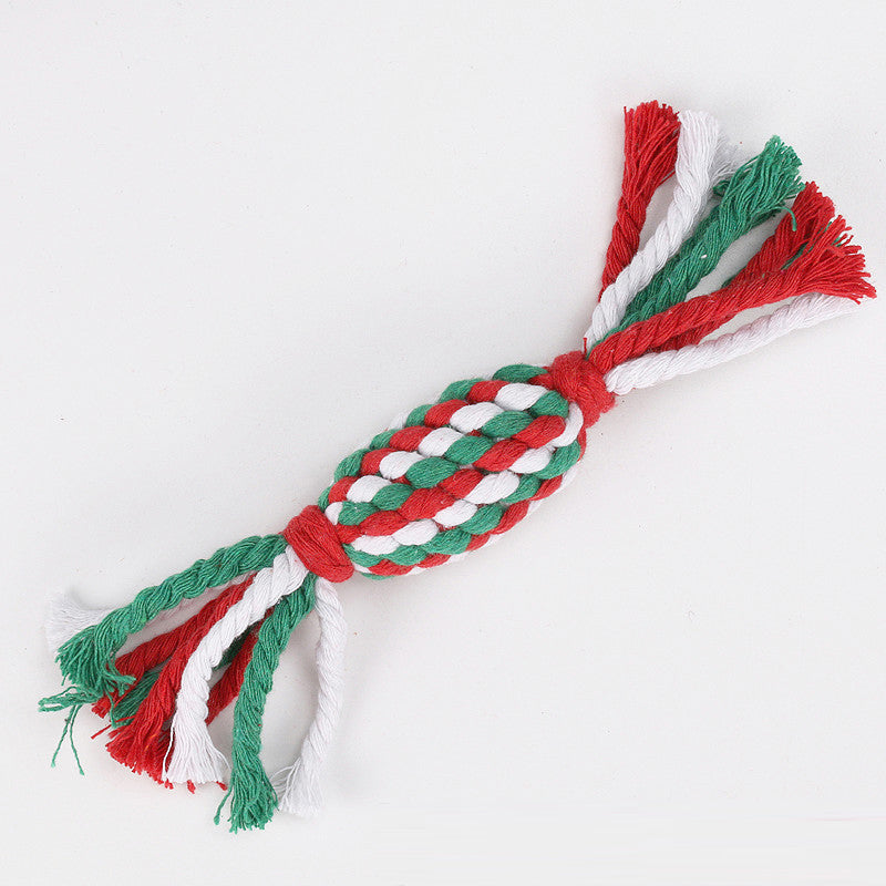 Dog Christmas Rope Toys for Festive Chew & Tug Play