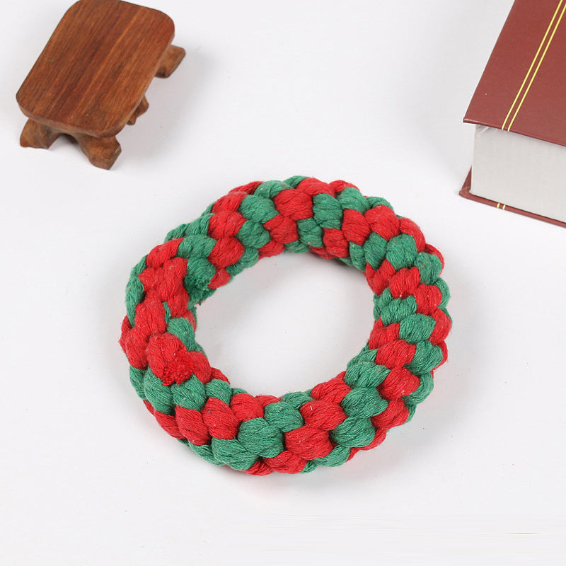 Dog Christmas Rope Toys for Festive Chew & Tug Play