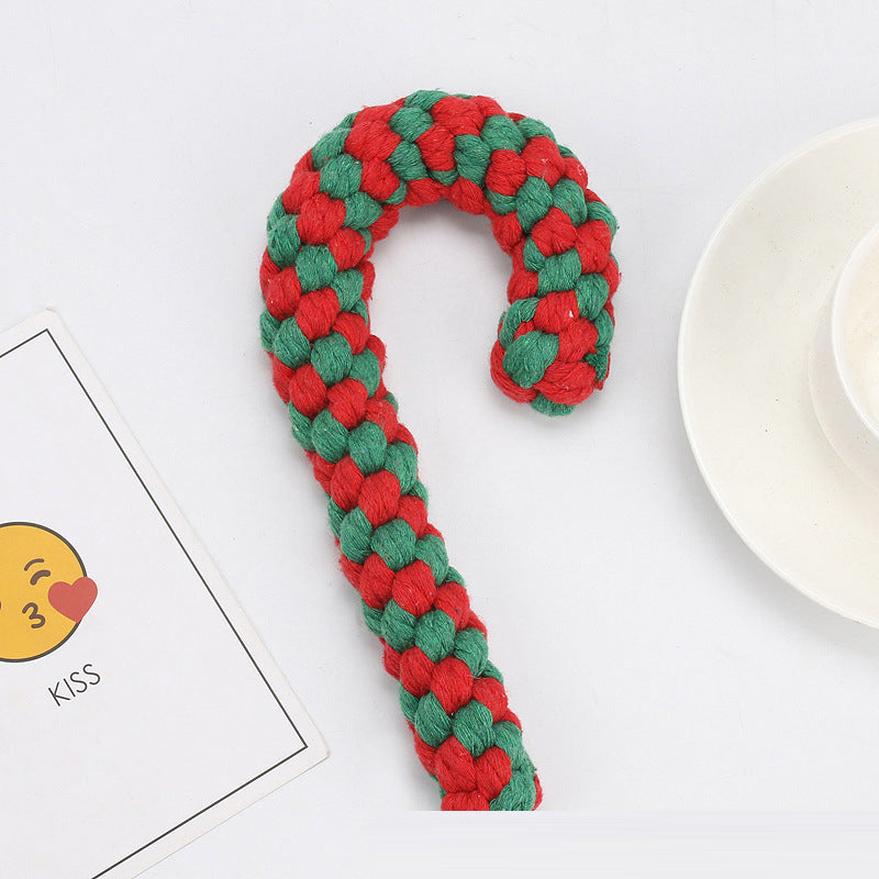 Dog Christmas Rope Toys for Festive Chew & Tug Play