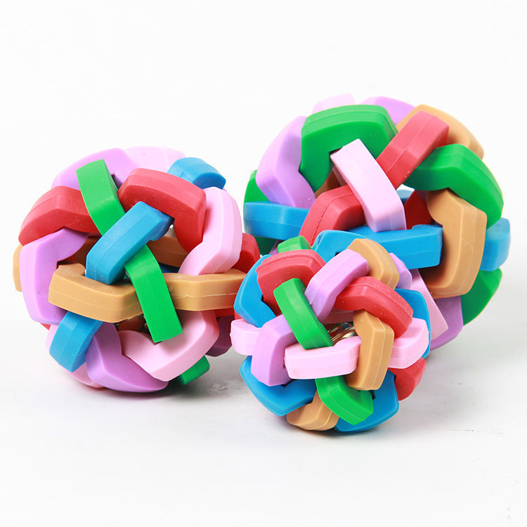 Dog Bell Ball Toy for Engaging Chew, Fetch & Indoor Play