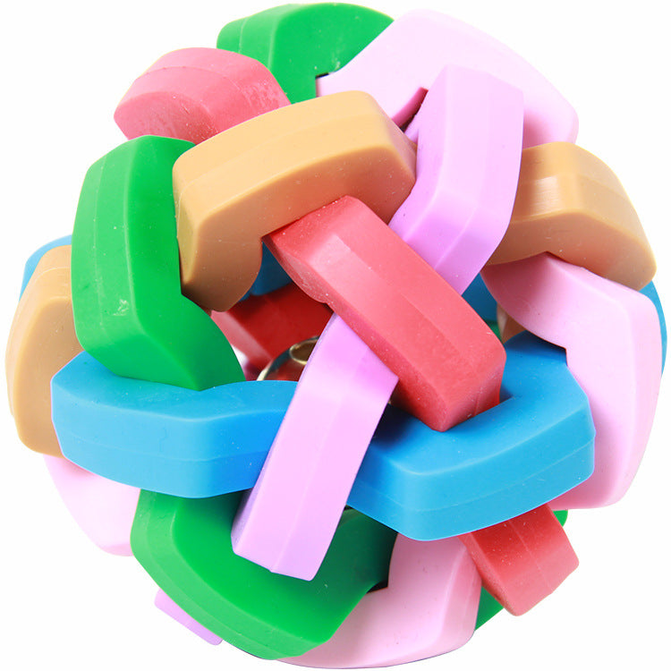 Dog Bell Ball Toy for Engaging Chew, Fetch & Indoor Play