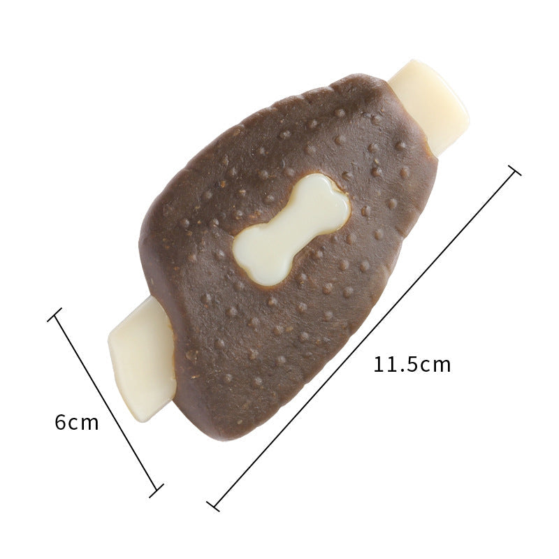 Textured Dog Chew Toy for Solo Play & Gum Stimulation
