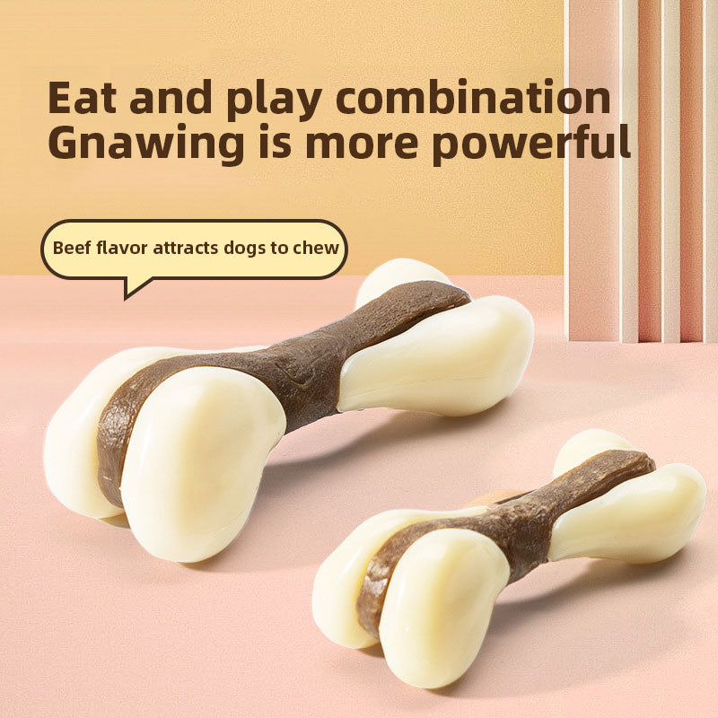 Dog Dental Chew Bone for Beef-Flavored Teeth Cleaning
