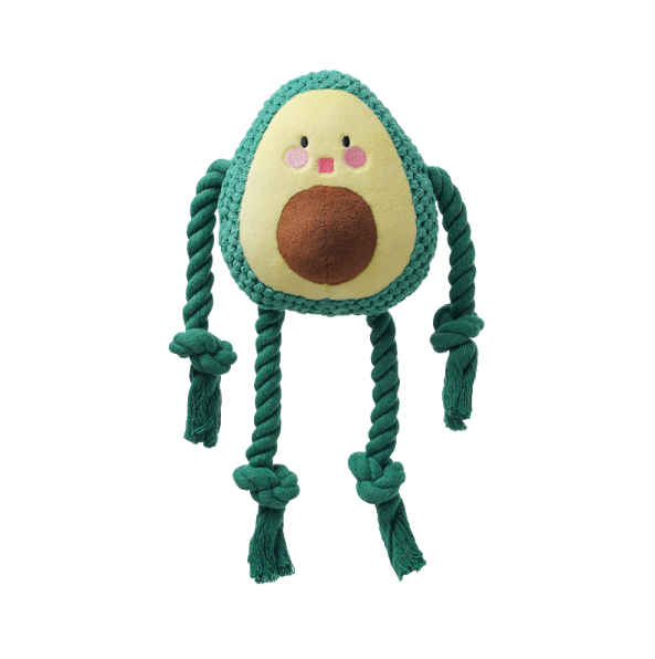 Avocado Plush Dog Toy for Interactive Tugging & Chewing