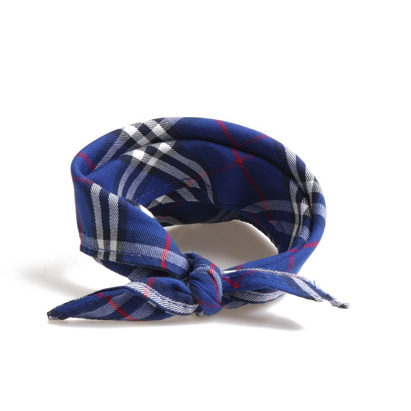 Dog Plaid Bandana Scarf for Saliva & Stylish Walks