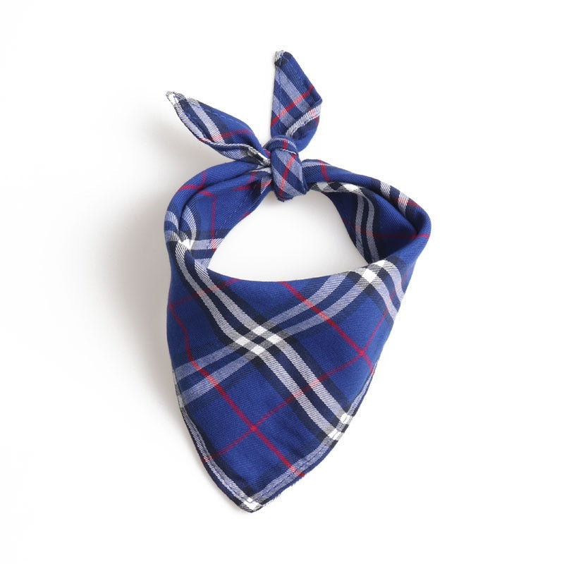 Dog Plaid Bandana Scarf for Saliva & Stylish Walks