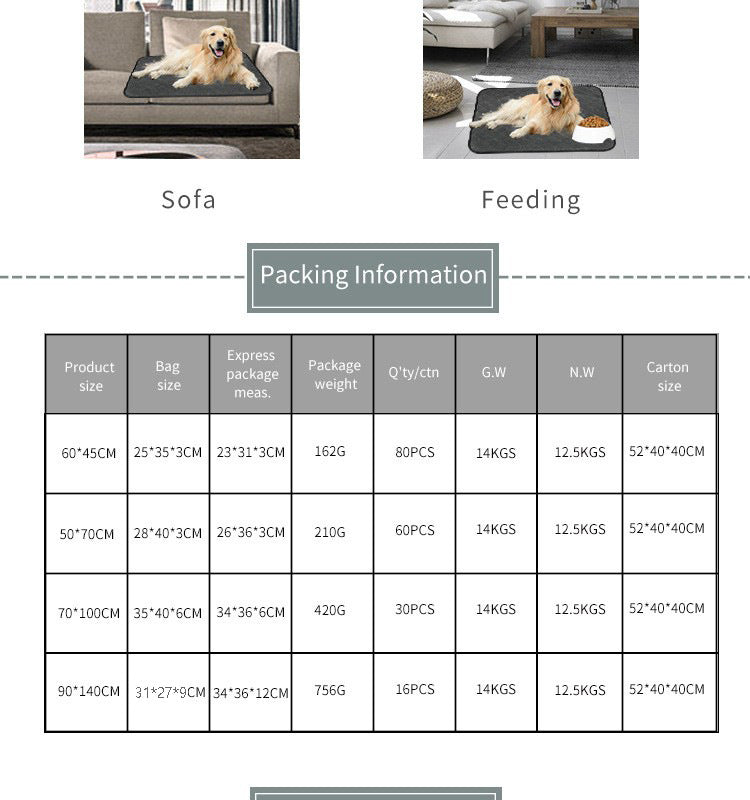 Washable Pet Urine Pads for Instant Absorbent Protection