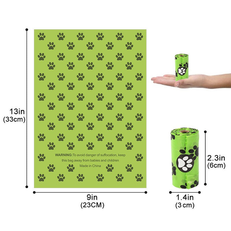 Compostable Pet Waste Bags With Portable Dog Dispenser