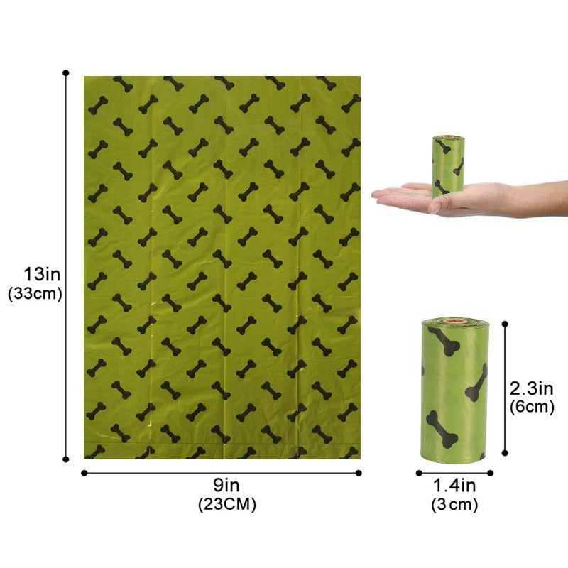 Compostable Pet Waste Bags With Portable Dog Dispenser