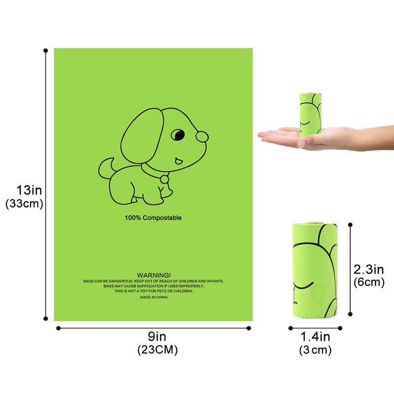 Compostable Pet Waste Bags With Portable Dog Dispenser