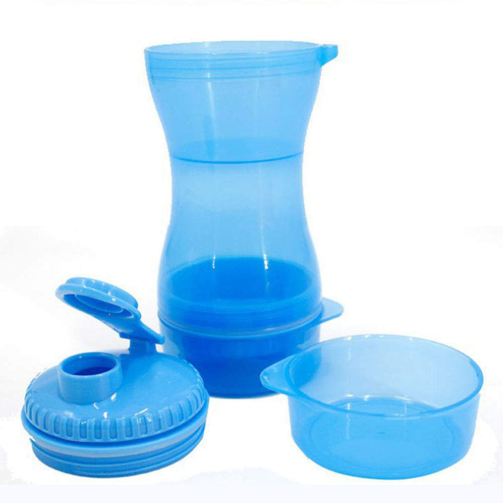 Pet Water Bottle With Food Cup for Outdoor Walks