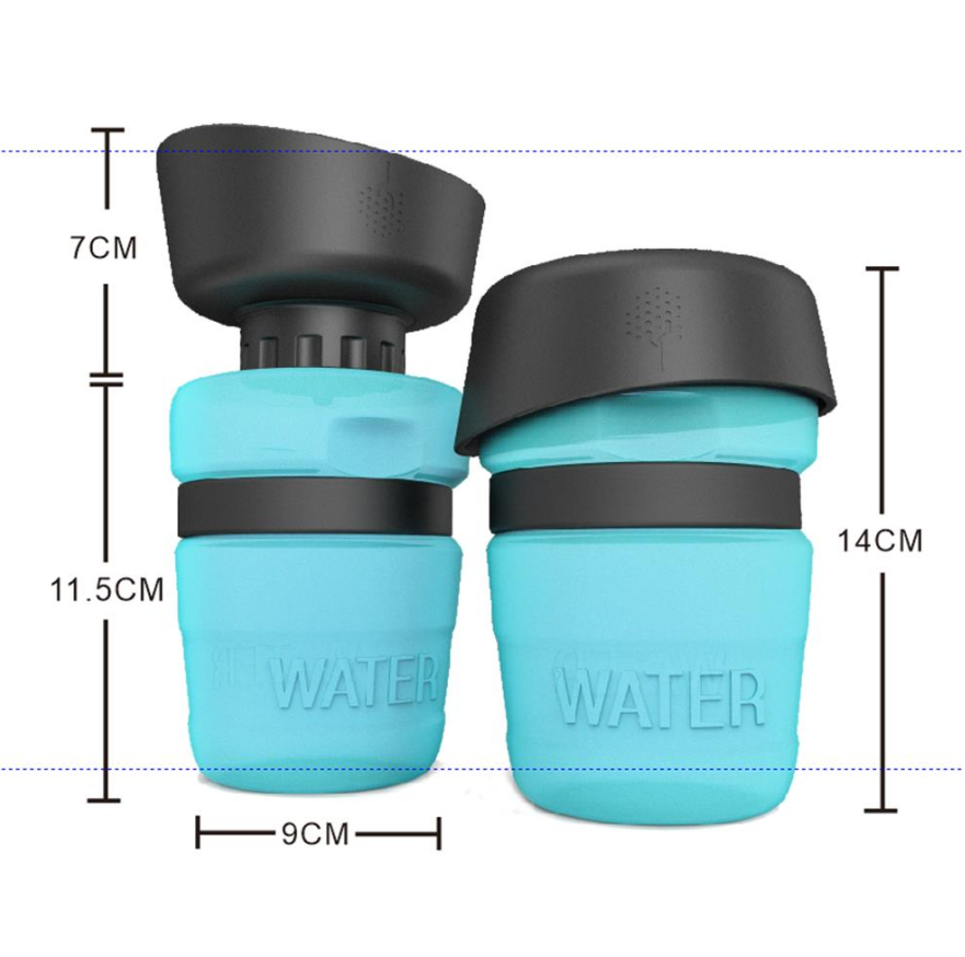 Portable Pet Water Bottle With Built-In Drinking Bowl