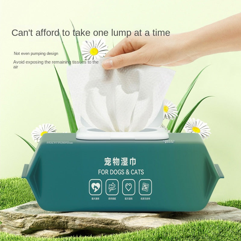 Pet Wet Wipes for Dogs & Cats | Easy No-Rinse Cleanup