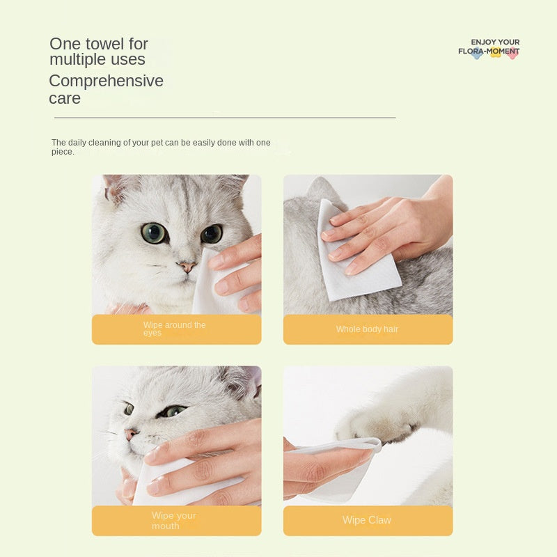 Pet Wet Wipes for Dogs & Cats | Easy No-Rinse Cleanup