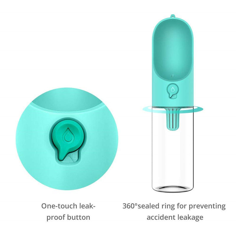 Portable Pet Water Bottle with Leak-Proof Travel Bowl