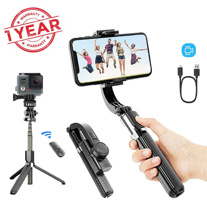 Phone Gimbal Stabilizer with Bluetooth Remote, 360° Rotation