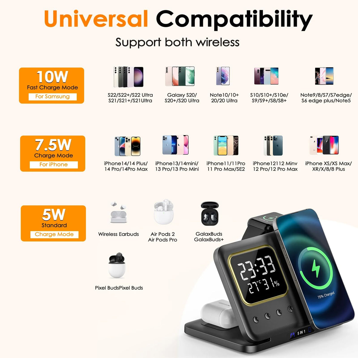 Wireless Charging Stand for iPhone and Apple Watch