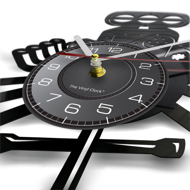 Mechanic Record Wall Clock for Garage and Workshop Decor