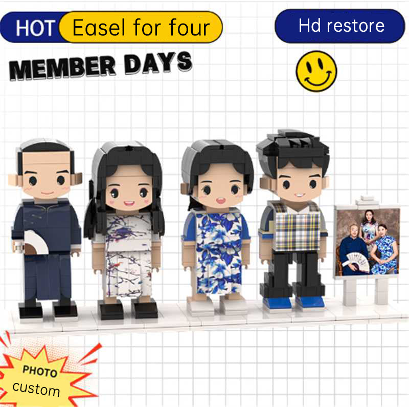 Custom Photo Building Block Figurines for Keepsakes