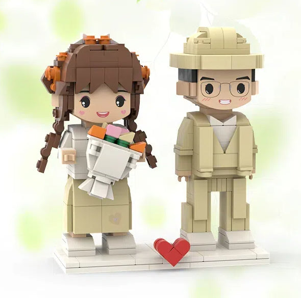 DIY Couple Building Block Figurine Portrait Keepsake