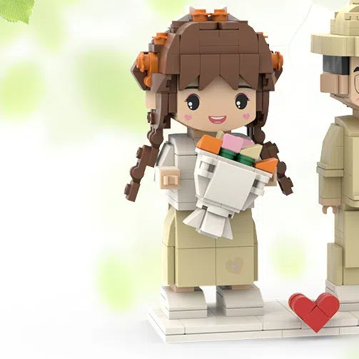 DIY Couple Building Block Figurine Portrait Keepsake