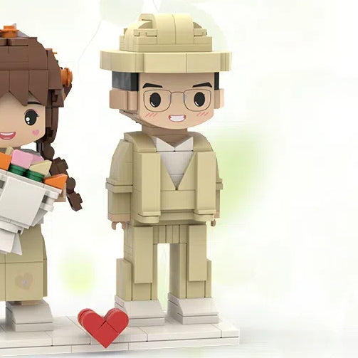 DIY Couple Building Block Figurine Portrait Keepsake