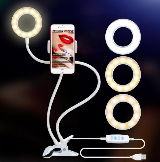 LED Selfie Ring Light with Phone Holder for Makeup Videos