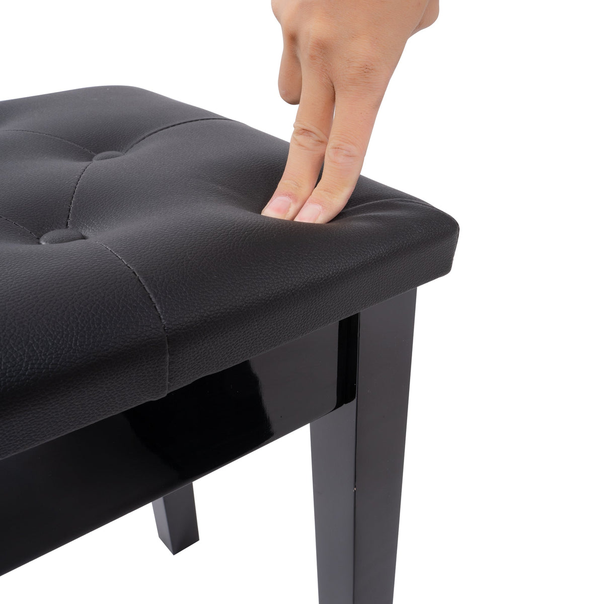 Piano Bench with Hidden Music Storage and Duet Seat