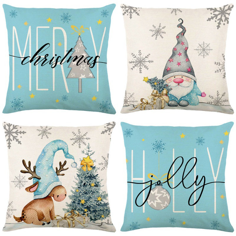 Christmas Cushion Cover Colorful Holiday Sofa Decor