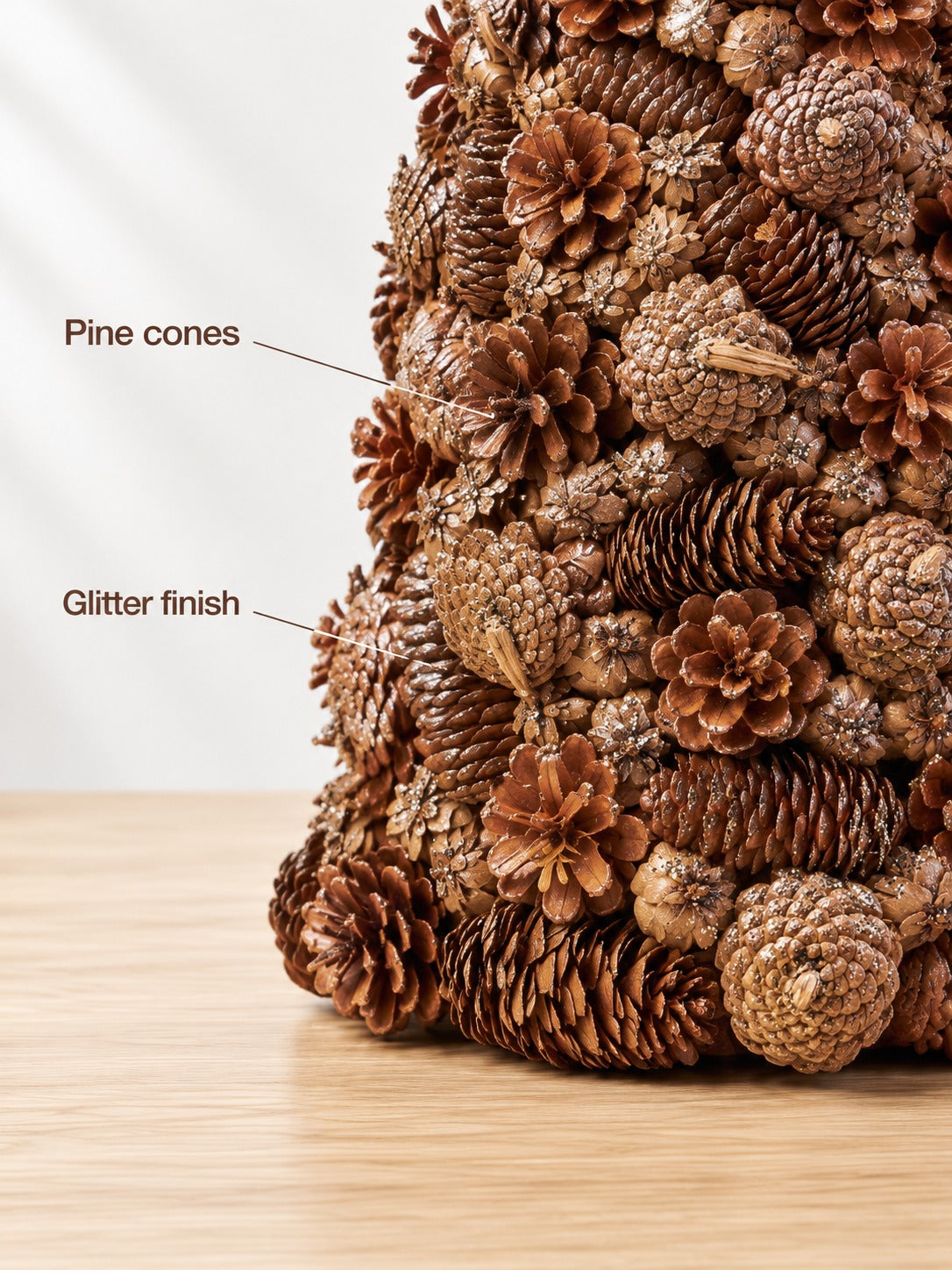 Pine Cone Tabletop Christmas Tree for Rustic Holiday Decor