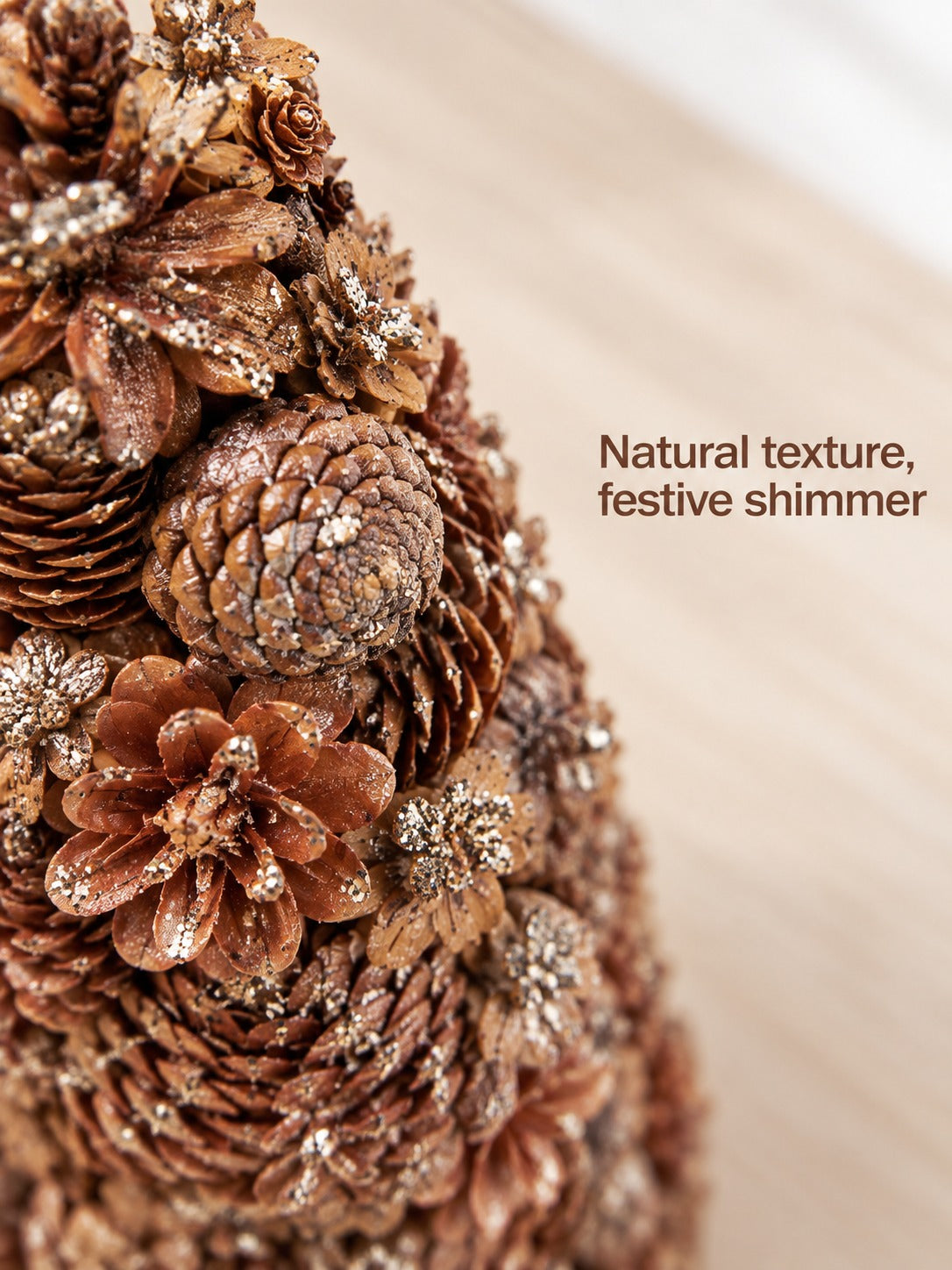 Pine Cone Tabletop Christmas Tree for Rustic Holiday Decor