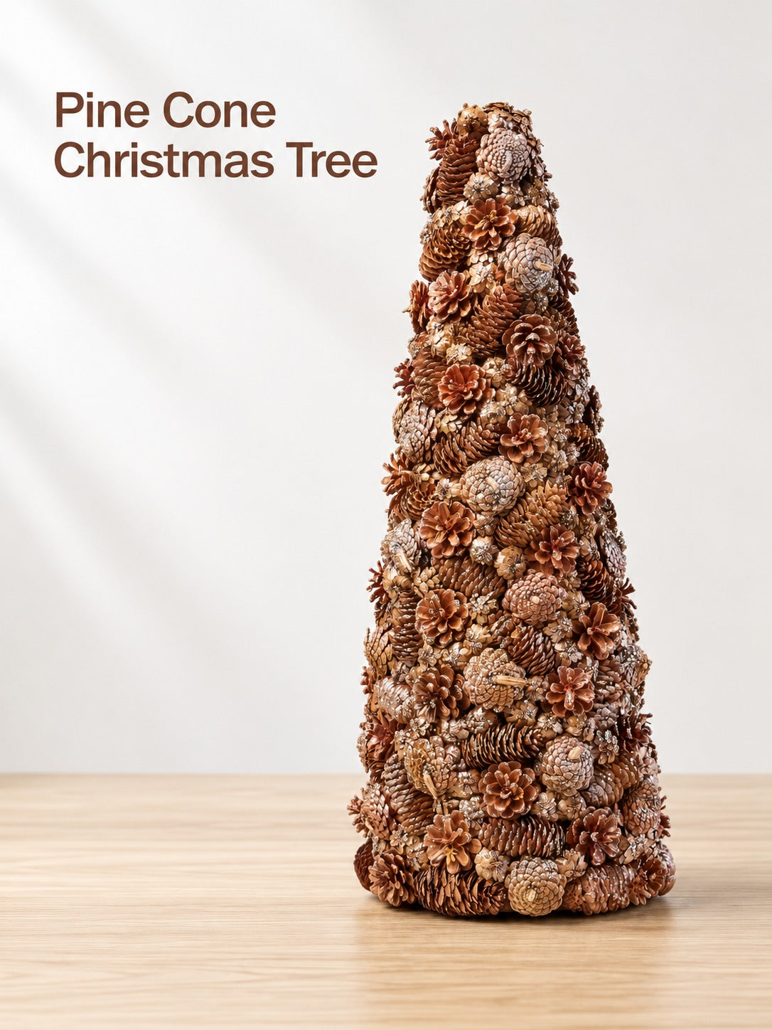 Pine Cone Tabletop Christmas Tree for Rustic Holiday Decor