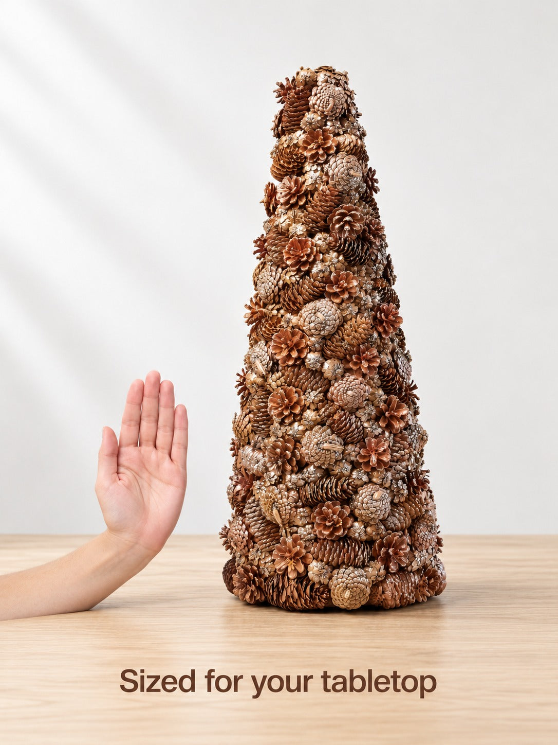 Pine Cone Tabletop Christmas Tree for Rustic Holiday Decor