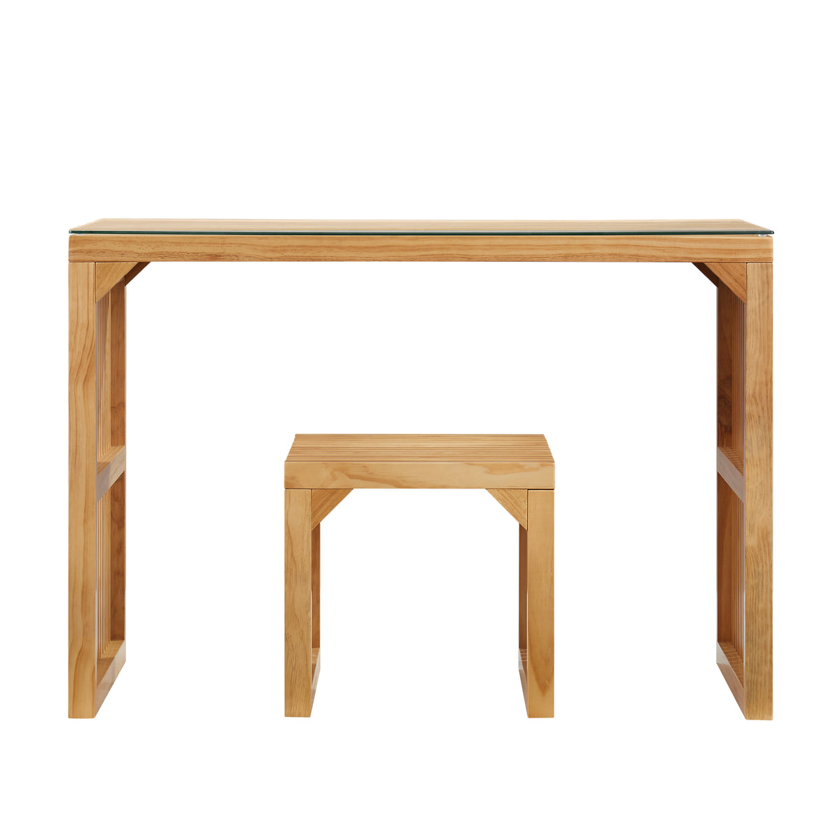 Pine Bar Table and Bench Set for Small Spaces