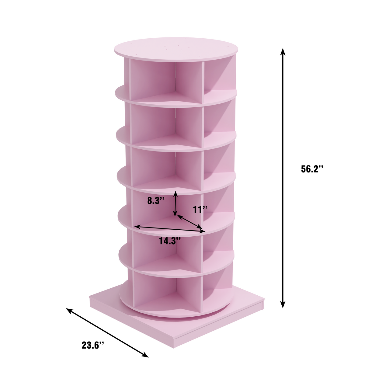 360 Rotating Shoe Cabinet with 6 Layers for Entryways