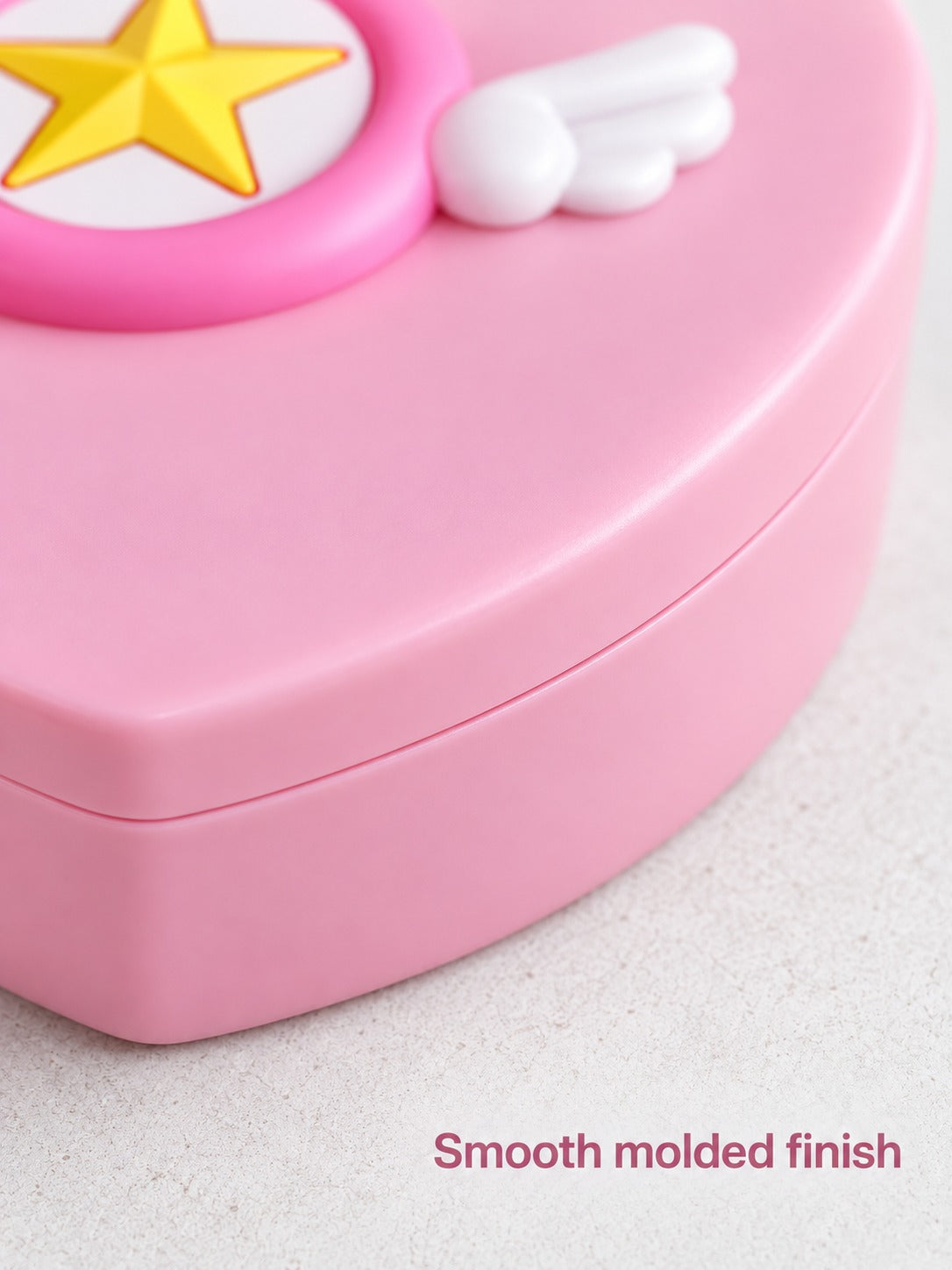 Pink Heart-Shaped Jewelry Box with Double Layer Tray