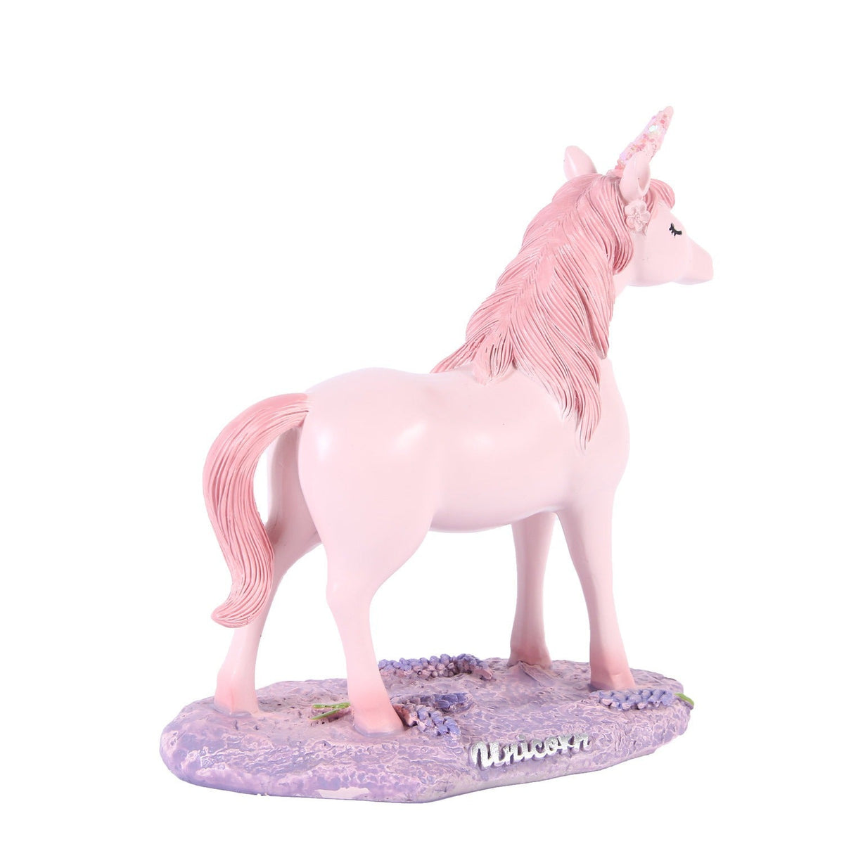Pink Unicorn Resin Ornament for Magical Shelf Decor