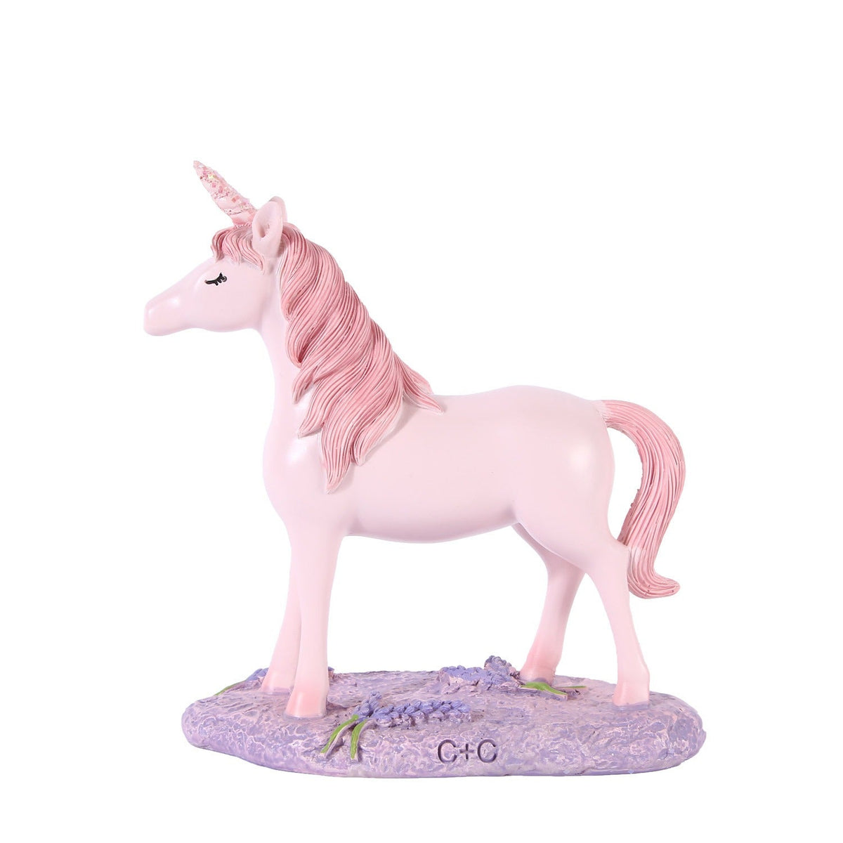 Pink Unicorn Resin Ornament for Magical Shelf Decor