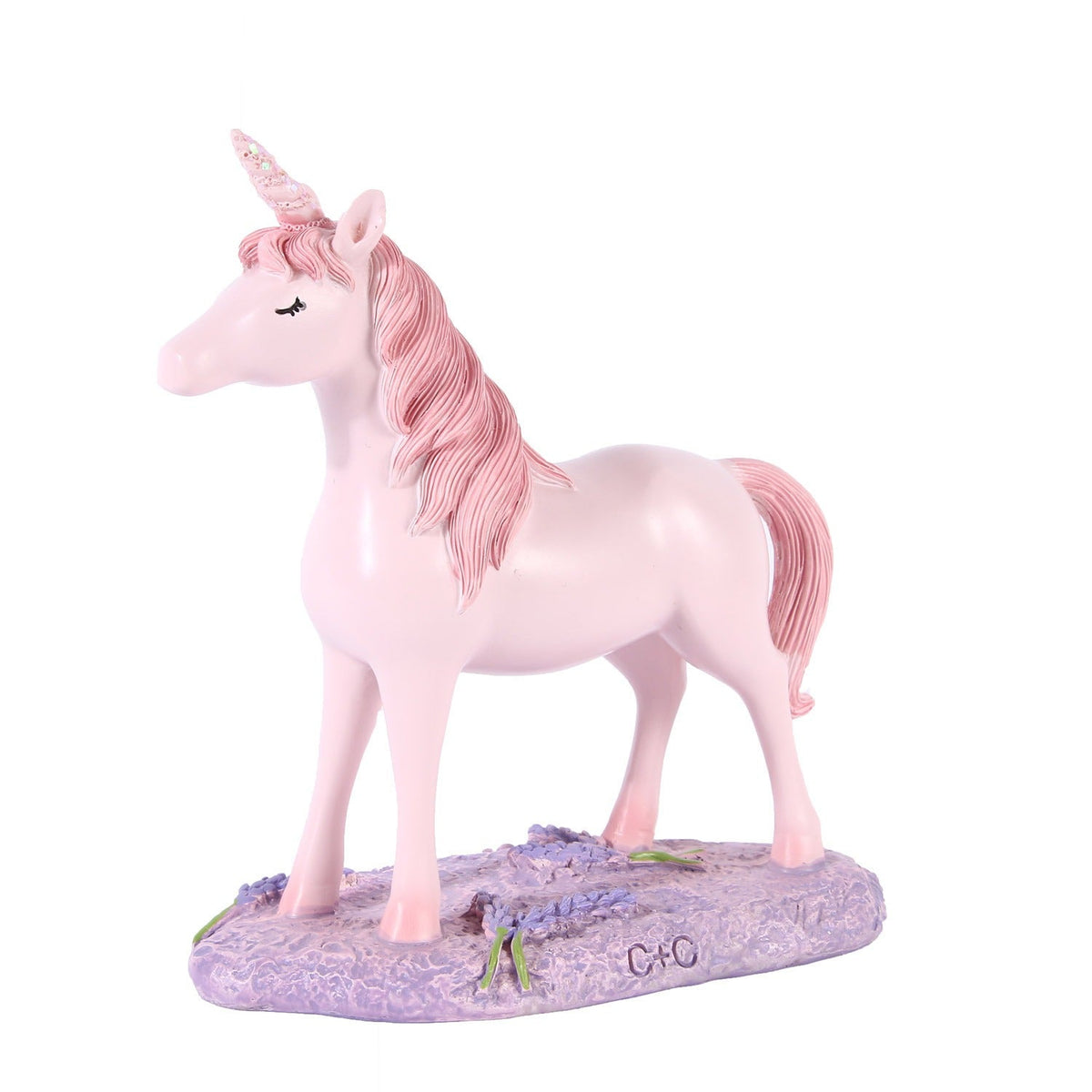 Pink Unicorn Resin Ornament for Magical Shelf Decor