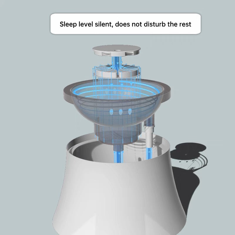 Cat Water Fountain With Quiet Vortex Filter System