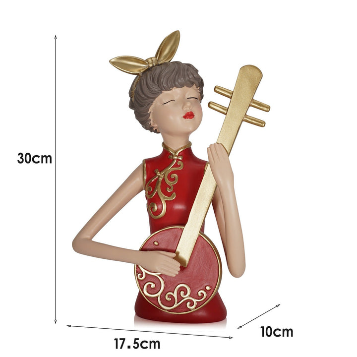 Pipa Musician Resin Ornament – Colorful Cultural Decor