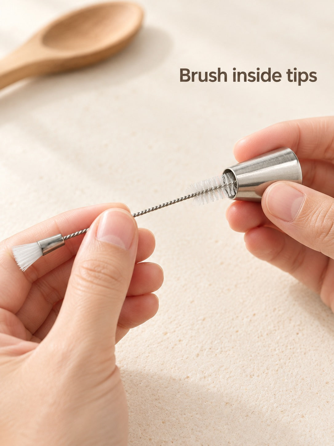Piping Nozzle Cleaning Brush Set: Reach Inside Narrow Tips