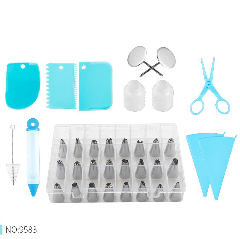 Cake Piping Nozzle Set with Stainless Steel Tips Kit