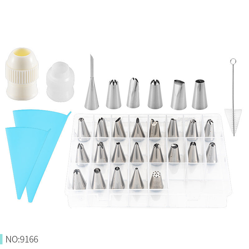 Cake Piping Nozzle Set with Stainless Steel Tips Kit