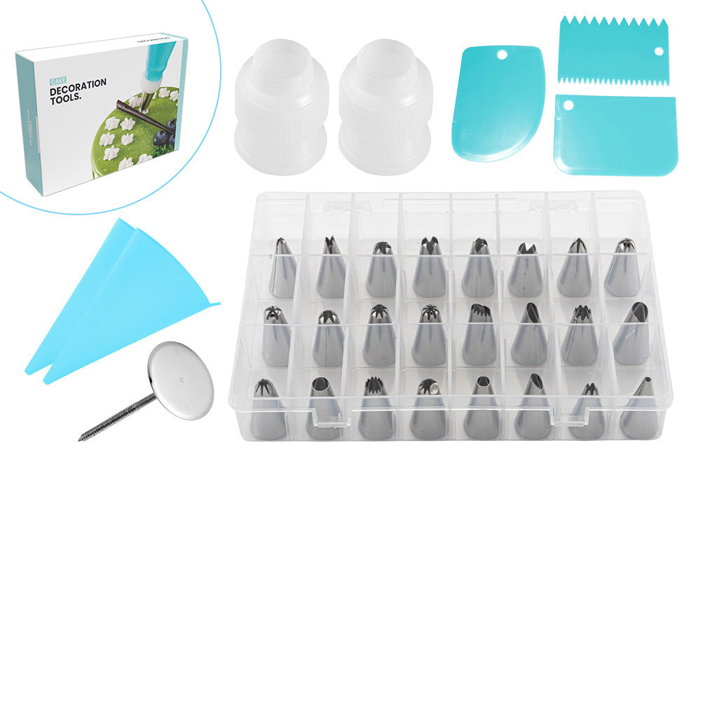 Cake Piping Nozzle Set with Stainless Steel Tips Kit