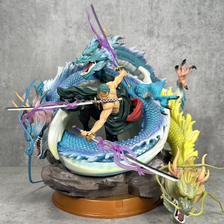 Three-Dragon Anime Statue for a Dramatic Collector Display