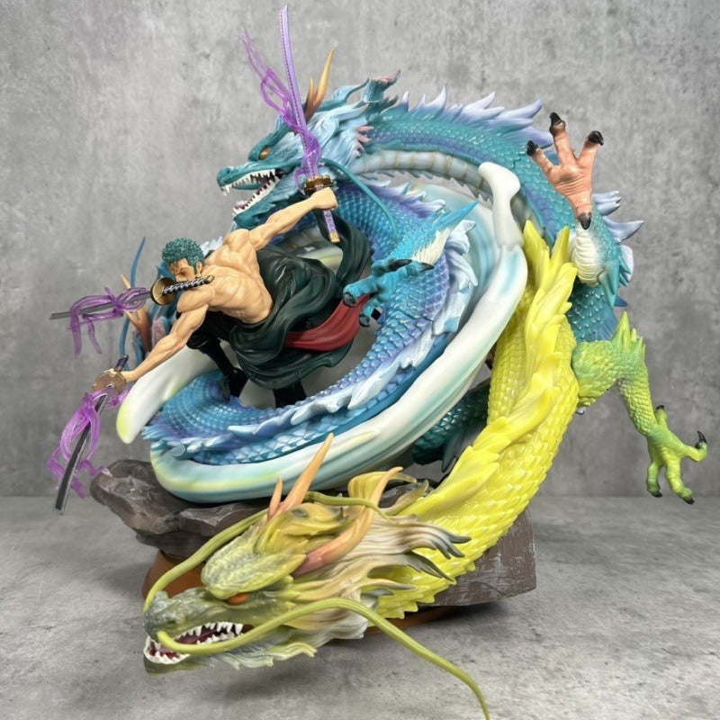 Three-Dragon Anime Statue for a Dramatic Collector Display