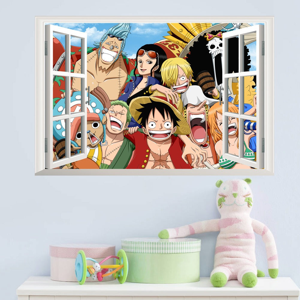 Luffy Wall Stickers for Kids Room: 3D Anime Wall Decals