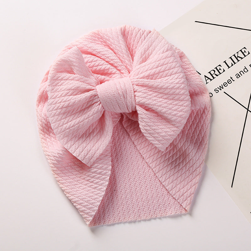 Baby Knit Bow Hat for Warm, Cute Cold-Weather Outings