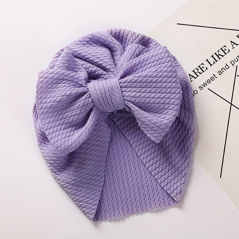 Baby Knit Bow Hat for Warm, Cute Cold-Weather Outings